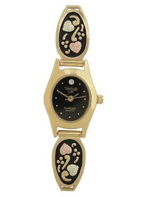 Black Hills Gold Analog Black Dial Ladies Antiqued 9-WB103-AN