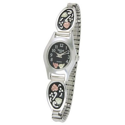Black Hills Gold Analog Black Dial Ladies Antiqued Silver 9-WB126-AN-GS