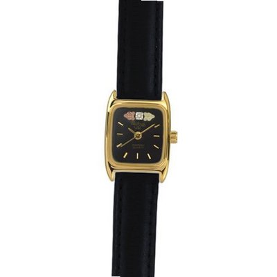 Black Hills Gold Analog Black Dial Ladies Gold 9-WB124