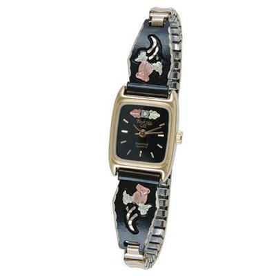 Black Hills Gold Analog Black Dial Ladies Gold 9-WB136