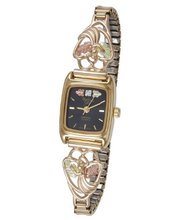 Black Hills Gold Analog Black Dial Ladies Gold Angel 9-WB128