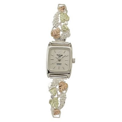 Black Hills Gold Analog White Dial Ladies Silver 9-WB28-GS