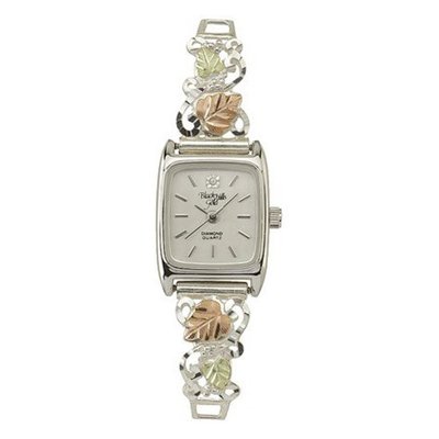 Black Hills Gold Analog White Dial Ladies Silver 9-WB33-GS