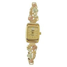 Black Hills Gold Black Dial Ladies Gold Analog 9-WB77