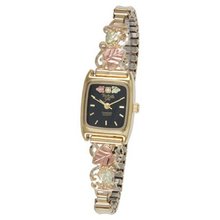 Black Hills Gold Black Dial Ladies Gold Analog 9-WB88