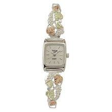 Black Hills Gold Black Dial Ladies Silver Analog 9-WB77-GS