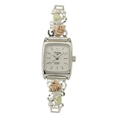 Black Hills Gold Black Dial Ladies Silver Analog 9-WB80-GS