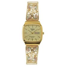 Black Hills Gold Day and Date Black Dial 9-WB10