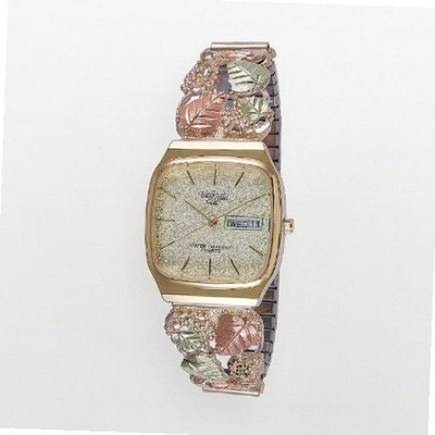 Black Hills Gold & Stainless Steel Four Tone Leaf & Grape Expansion -