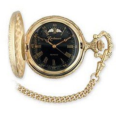 Mt Rushmore Design on Case Black Hills Gold Black Face Pocket