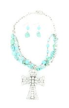 Blazin Roxx 29249 Large Cross Jewelrys Set Turquoise