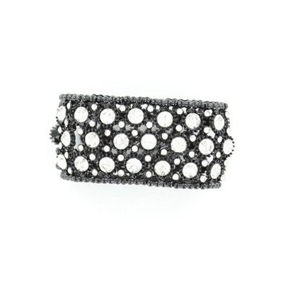 Blazin Roxx 29301 Crystal Dots Bracelet Black/Crystal