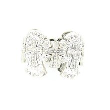 Blazin Roxx 29313 Cross Band Stretch Bracelet Silver