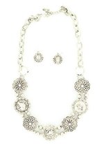 Blazin Roxx 29521 Multi Concho Horse Jewelry Set Silver