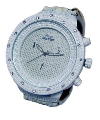 Pave Master Classy 3D Bezel HipHop All White Bling