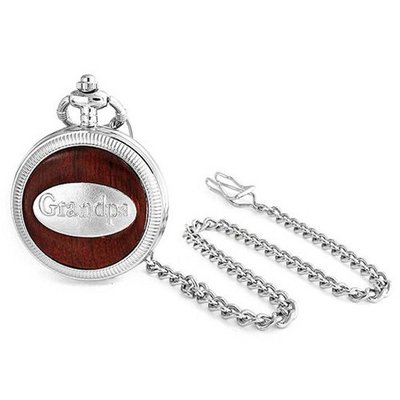 Bling Jewelry Antique Style Silver Plated Grandpa Grandfather Pocket