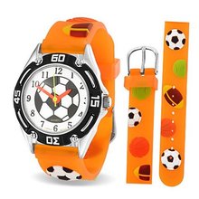 Bling Jewelry Orange Analog Multi Sports Kids Stainless Steel Back