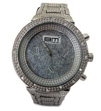 Bling MRSTER Classy Silver Plated CZ Stone Metal Strap HipHop