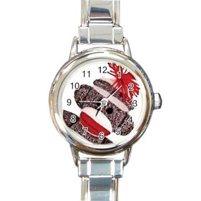 Sock Monkey Design Italian Charm Metal Silvertone 25916318