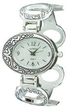 Southwest Silver Color Cuff with Crosses on Band, 7 Inches Around