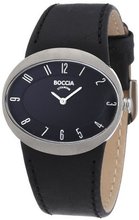 Boccia B3165-06 Ladies Titanium Black Leather Strap