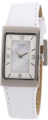 Boccia B3186-01 Ladies Titanium White Leather Strap