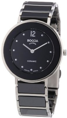 Boccia B3209-03 Ladies Titanium Sapphire Crystal Black