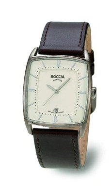 Boccia B3532-02 Titanium Brown Leather Strap