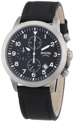 Boccia B3772-01 Titanium Chronograph Black
