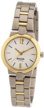 uboccia Boccia B3088-02 Ladies Titanium Two Tone Bracelet 