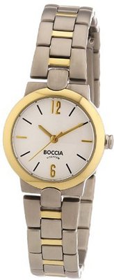 uboccia Boccia B3088-02 Ladies Titanium Two Tone Bracelet 