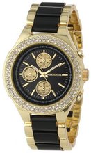 Bombshell BS0711BG Rhinestone Case Black Acrylic and Gold Metal