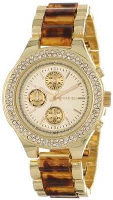 Bombshell BS0711TG Rhinestone Case Tortoise and Gold Metal