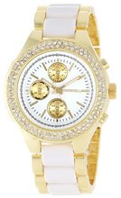 Bombshell BS0711WG Rhinestone Case White Acrylic and Gold Metal