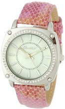 Bombshell BS1004-2PI Lea Fashionable Pink Python Strap Crystal Case