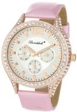 Bombshell BS1008PI Lara Dramatic Pink Patent Strap Crystal Case