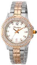 Bombshell BS1073-2TONE(ST./ROSE) Harmony Swarovski Crystal Stone Case 2-Tone Rose Gold Stainless Steel Bracelet