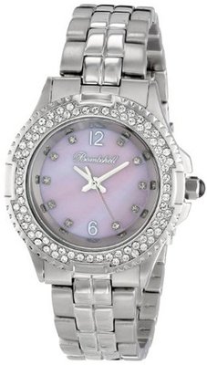 Bombshell BS1074-ST./PINK Harmony Swarovski Crystal Stone Case Stainless Steel Bracelet