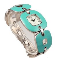 Bora Blue Enamel Square Bracelet