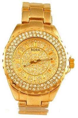 Bora Crystal Encrusted Gold Tone Bracelet