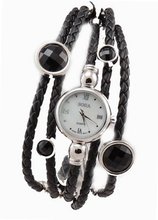 Bora Five-Rope Rhinestones Studs , Black, Silver Tone