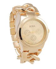 Bora Gold Tone Oversized Interlocked Chain Band