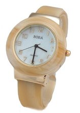 Bora Ivory and Gold-tone Elegant Bangle Cuff