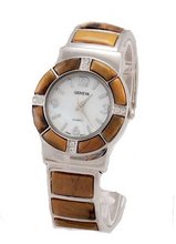 Bora Tiger Eyes Bangle Cuff Inlay Style with Crystal Accents