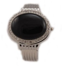 Bora Twilight Bella Style Oval Onyx Cuff Crystal