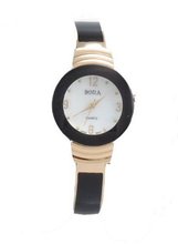 Classic Goldtone and Black Bangle Cuff