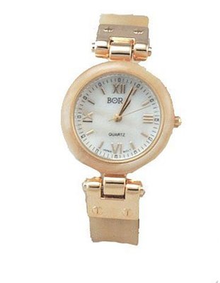 Gold Tone and Ivory Bangle Cuff