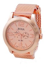 Rose Gold-Tone Mesh Bracelet -Large Face