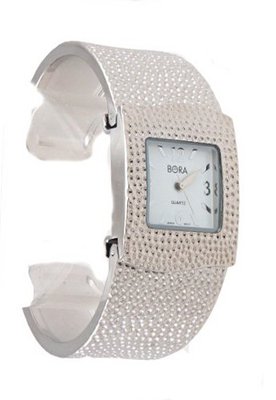 Silver Tone Elegant Bangle Cuff