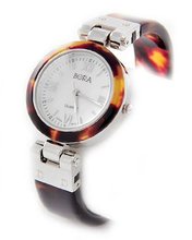 Tortoise Silver Tone Bangle Cuff